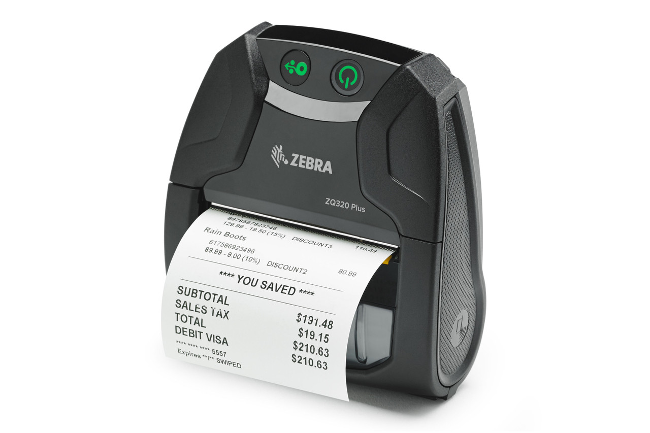 Zebra ZQ320 Plus Advanced Mobile 3-inch Wide Outdoor Printer