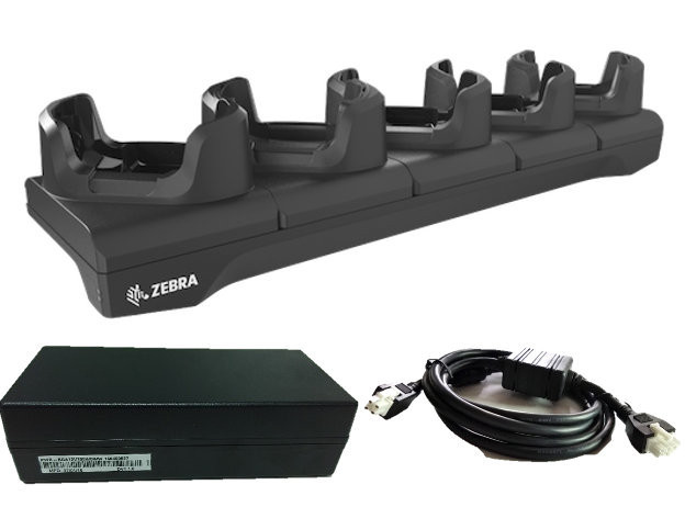 Zebra Five Slot Ethernet Charging Cradle for TC73 / TC78 devices.