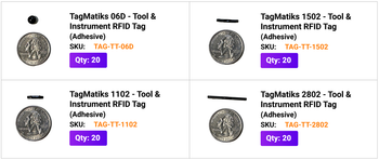 Tool & Instrument RFID Tag Sample Pack (TAG-TT-SPK)