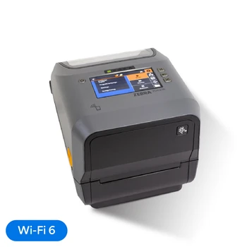 Zebra ZD621R RFID printer side view highlighting compact desktop design