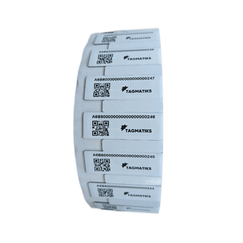 TagMatiks Pre-printed/Pre- encoded On Metal RFID Labels (Tamper Proof) - 2.36 x 0.94 x 0.047 in (TAG-K-LBL-OM-23694-TP-FCC)