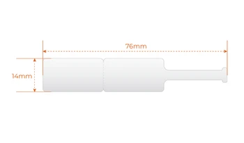 TronRFID Jewelry Poly RFID Blank Labels (TR‑7213) 1,500 labels/roll