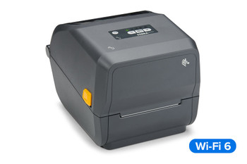 Zebra ZD421 Thermal Transfer Desktop Printer back‑side view highlighting connectivity ports and dual‑wall frame