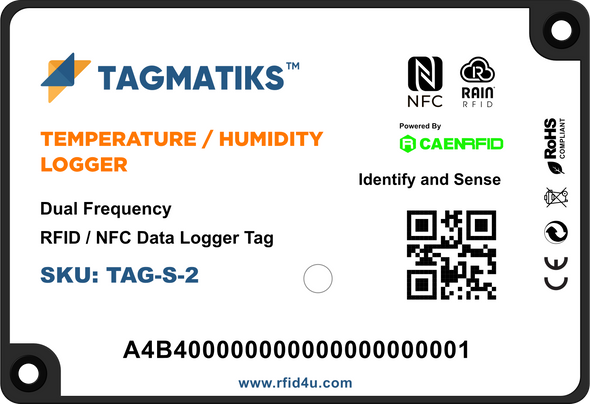 TagMatiks Temperature & Humidity RFID Logger Tag (TAG-S)