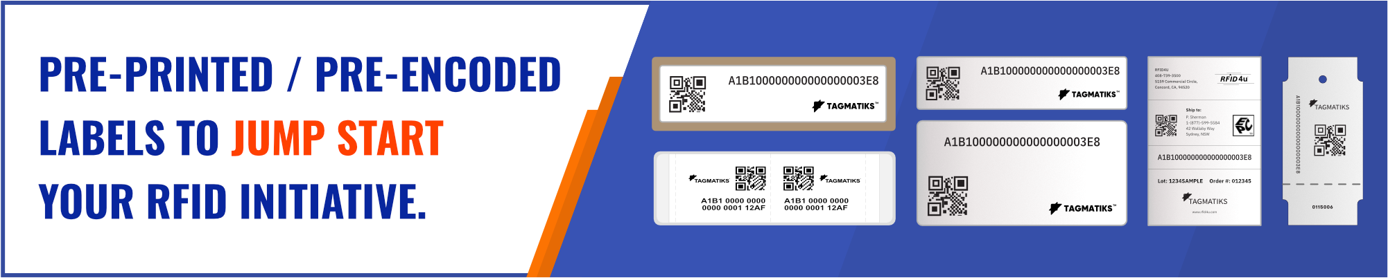 PRE-PRINTED / PRE-ENCODED LABELS TO JUMP START YOUR RFID
             INITIATIVE.