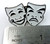 Stage Drama Two Masks / Faces - UK Imported West End Theater Theatre - Enamel Lapel Pin