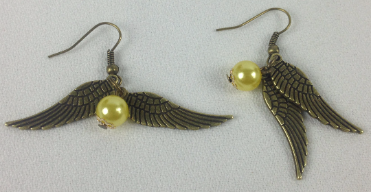 Harry Potter GOLDEN SNITCH Dangle Earrings