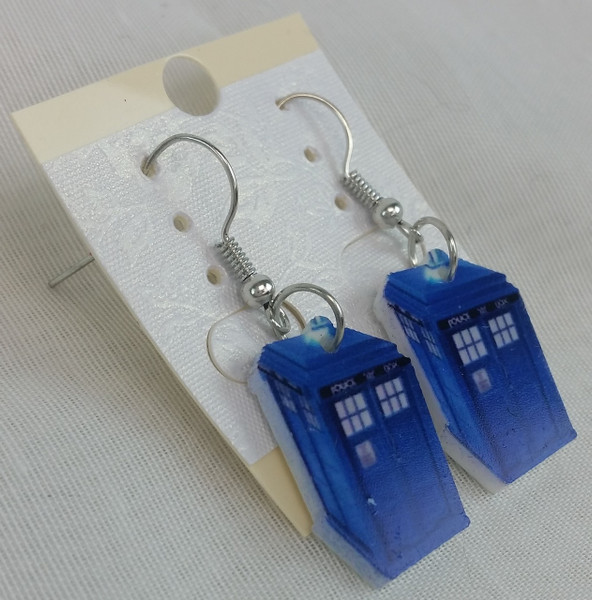 Tardis Hard Enamel Earrings