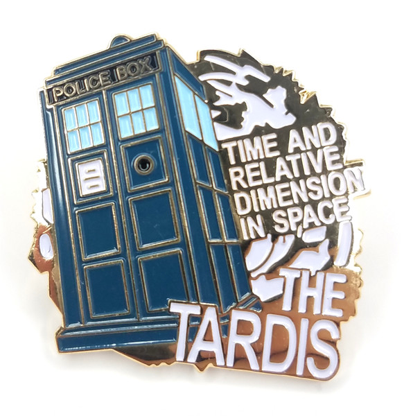The TARDIS Doctor Who Science Fiction TV Series Logo - Danbury Mint Enamel Lapel Pin