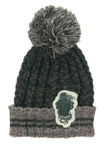 Harry Potter SLYTHERIN House Heathered Pom Beanie Hat