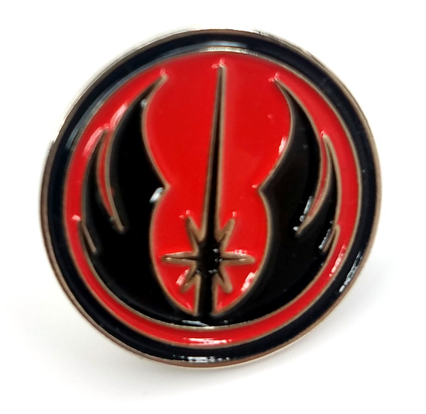 JEDI ACADEMY - Red with Black Background - Star Wars Movie Series - Enamel Lapel Pin