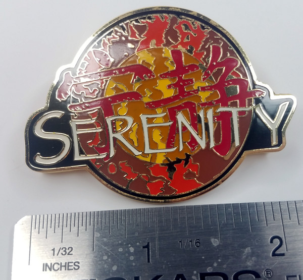 SERENITY Movie Logo (FIREFLY TV Series) - Large Enamel Pin - Joss Whedon