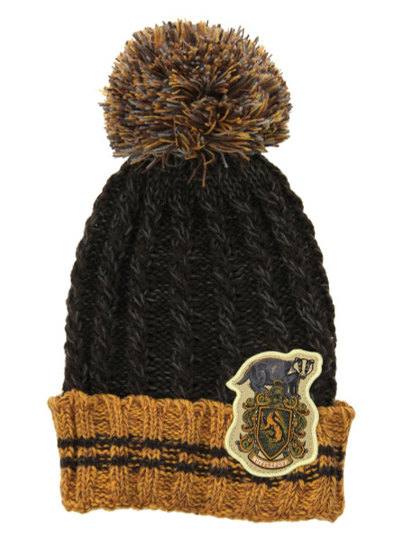 Harry Potter HUFFLEPUFF House Heathered Pom Beanie Hat