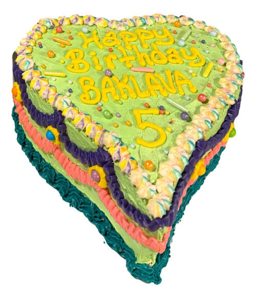 Heart-Shaped Lambeth Dog Cake (Carob Brownie)