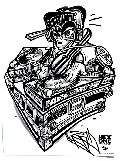HEX "OG TURNTABLIST DJ" PRINT (SIGNED) HEX "OG TURNTABLIST DJ" PRINT (SIGNED)