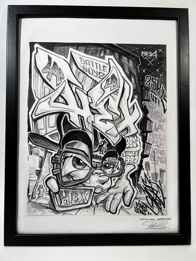 HEX  "BUILDING BBOY" (ORIGINAL BLACKBOOK ILLUSTRATION) 