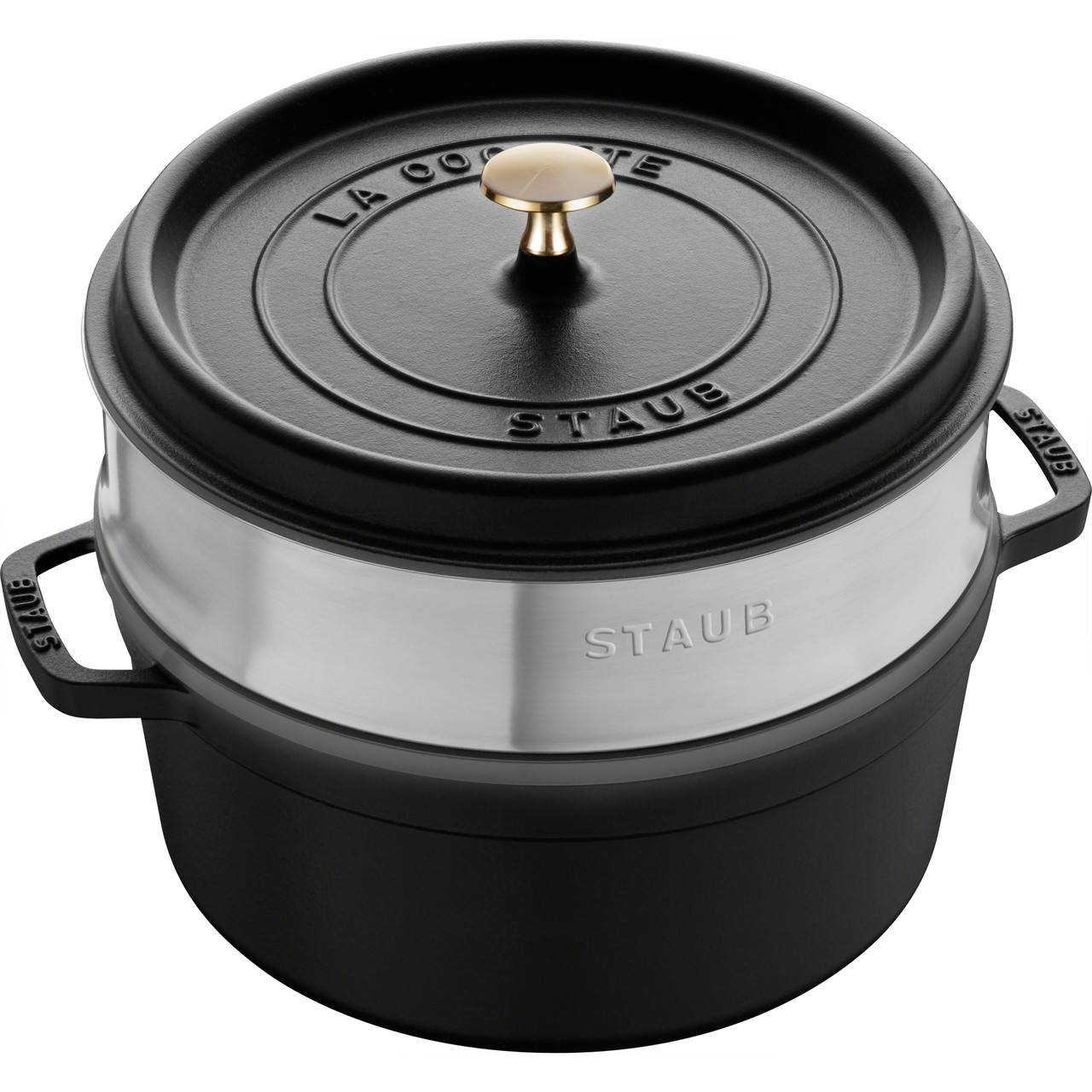 Round Cocotte with Steamer 26cm, Black - Zwilling Australia