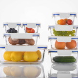 Clear Glass 10Pc Set -White