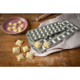 Ravioli Tray with Rolling Pin - 24 x Round 40mm