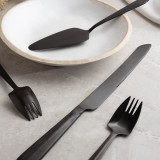 Cake Knife, Server & Set of 8 - Black