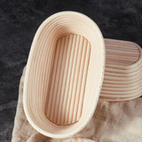 Oval Shaped Bread Proofing Basket with Bag
