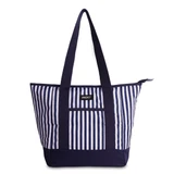 Freezable Tote Cooler Bag Seaside Stripe