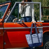 Freezable Tote Cooler Bag Seaside Stripe