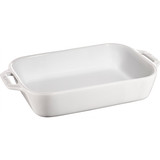 Staub Gratin Rectangular White 27 x 20cm