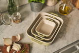 Ceramic Oven Dish Rectangular 3/Set 14,20,27cm, Green