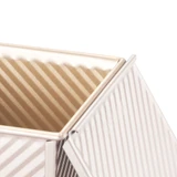 Corrugated Square Loaf Pan with Cover 450g