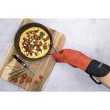 Silicone Fabric Oven Glove - Red
