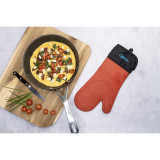 Silicone Fabric Oven Glove - Red