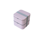 RPET Square Bento Box - 2 layer - Pink
