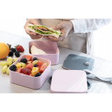 RPET Square Bento Box - 2 layer - Pink