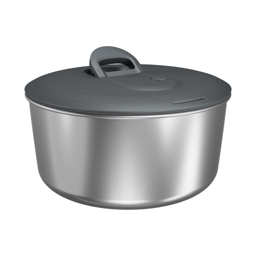 Easy Spin Salad Spinner Stainless Steel Large