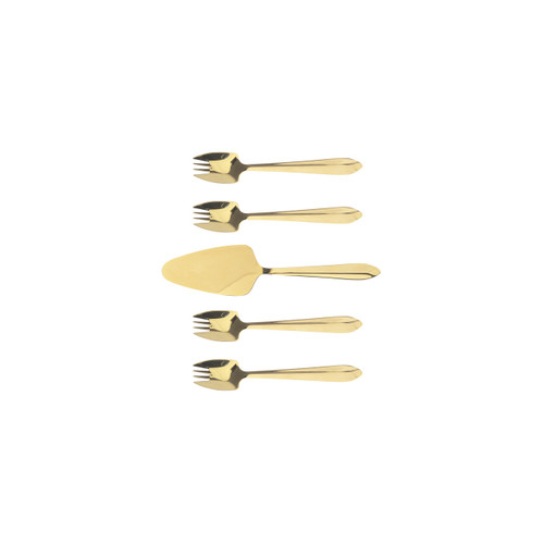 Gold Mirror Cake Server & Set/5