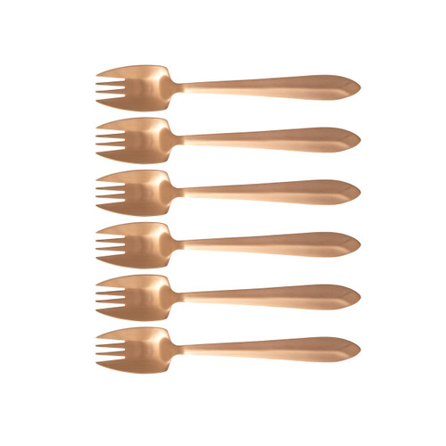 Black Lbl Rose Gold Satin 6pcSet