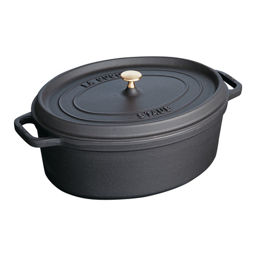 Staub Oval Cocotte - 33cm Black - Zwilling Australia
