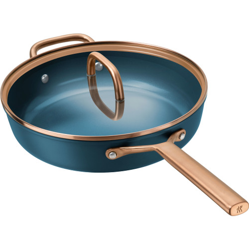 Milano Ceramic Saute Pan with Lid 28cm Blue