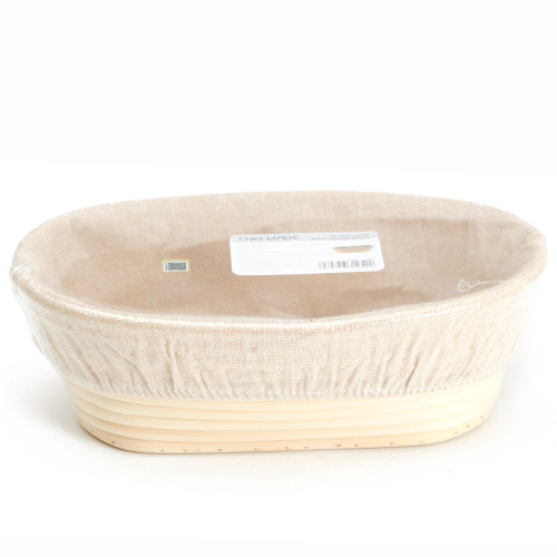 Oval Shaped Bread Proofing Basket with Bag