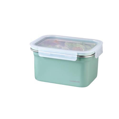 Microwave Stainless Steel Container 2L - Green