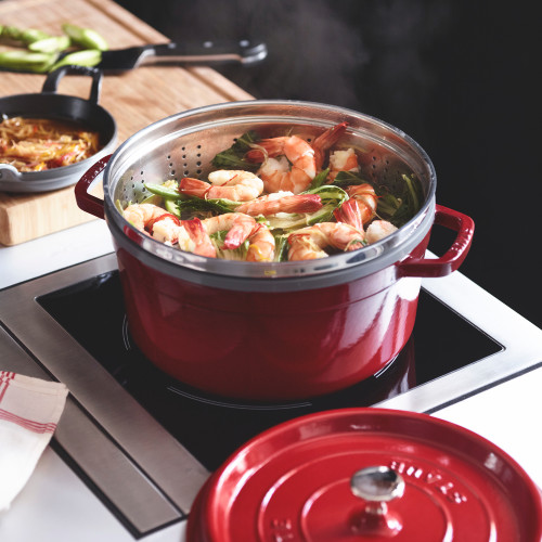 Staub Round Cocotte with Steamer - 26cm