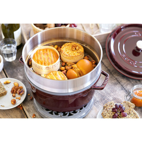 Staub Round Cocotte with Steamer - 26cm - Zwilling Australia