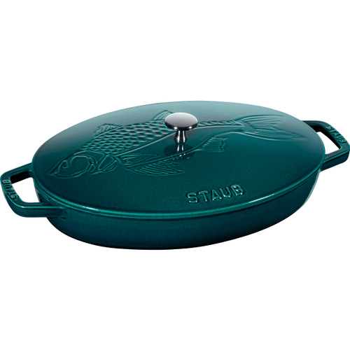 Staub Oval Dish - 32cm La Mer 'Fish'
