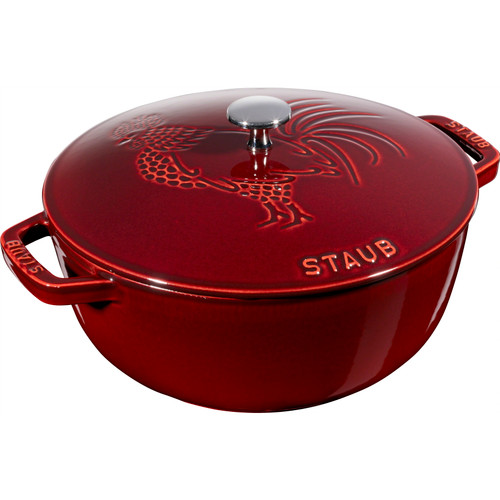 French Oven Round Rooster 24cm, Grenadine French Oven Round Rooster 24cm, Grenadine