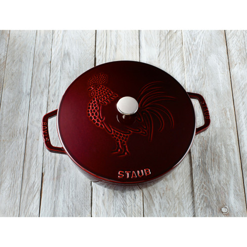 French Oven Round Rooster 24cm, Grenadine French Oven Round Rooster 24cm, Grenadine