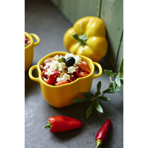 Ceramic Capsicum Cocotte 15cm, Yellow