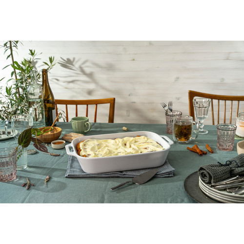 Staub Gratin Rectangular White 34 x 24cm - Zwilling Australia