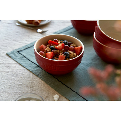 Ceramic Bowl Round 14cm, Cherry Red
