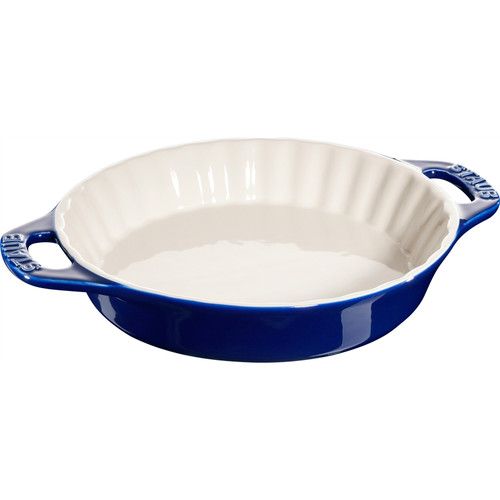 Staub Round Pie Dish Dark Blue 24cm